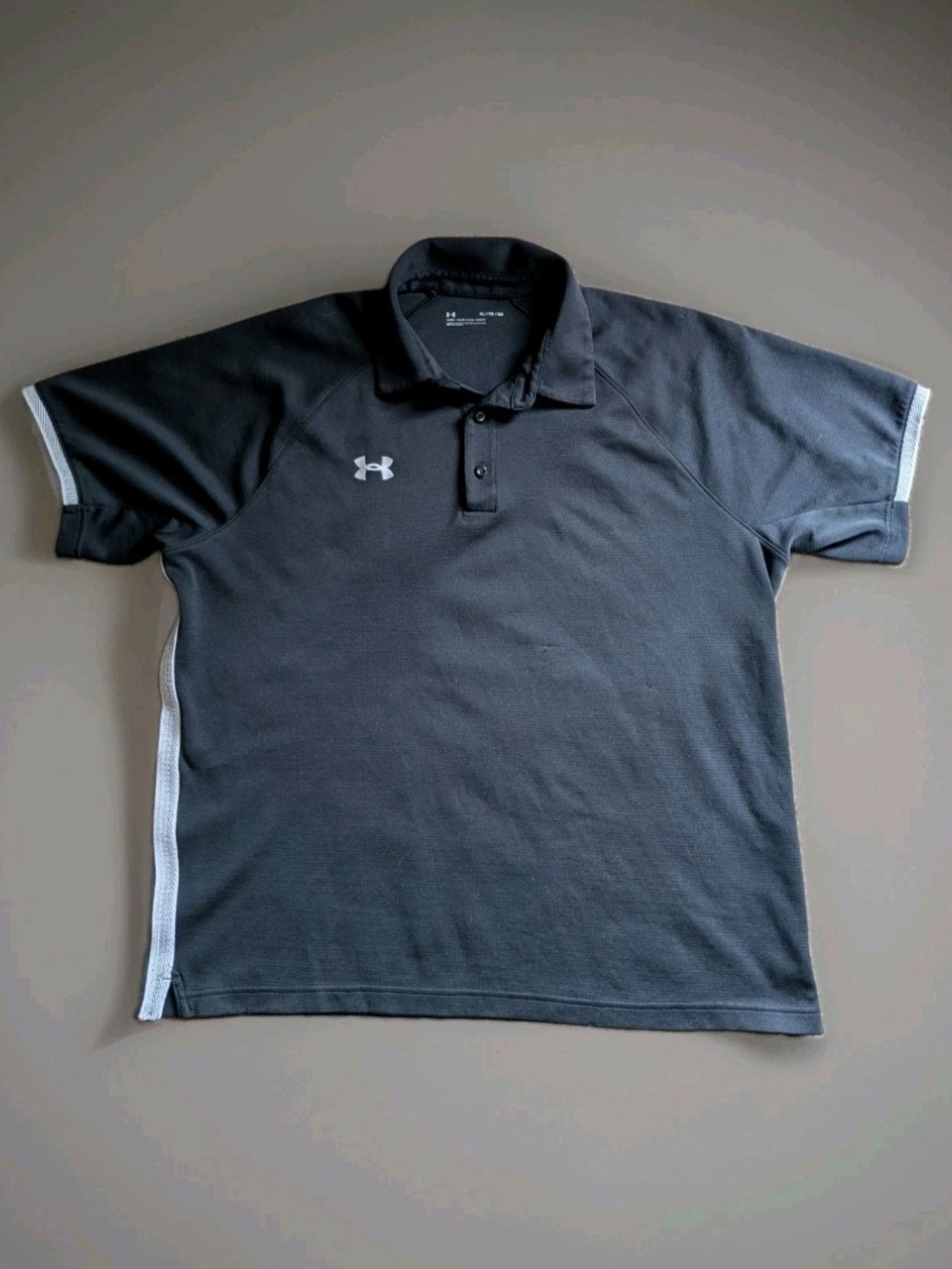 Under Armour Black Polo with White Trim